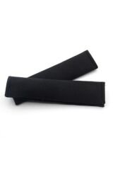 Düz Sade Siyah Nakışsız Kemer Pedi 2 Adet Suni Deri