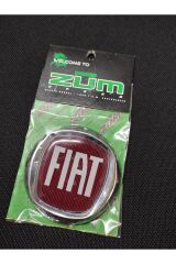 FİAT ZUM ÖN PANJUR - ARKA BAGAJ ARMASI 7 CM (1 ADET)KIRMIZI