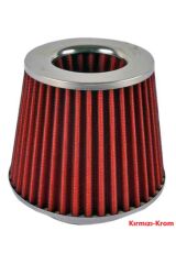 Carub Ses ve Performans Arttırıcı Açık Hava Filtresi +6 Hp Kırmızı Aparatlı Üniversal 2 APARATLI