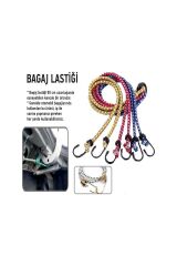 Bagaj Lastiği Kancalı Lastik Ultra Gergin Çelik Uçlu Misina Ip 1 Adet