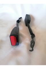 Emniyet kemeri Çift Çelik Halatlı İzoleli Universal Bağlama Klipsi (Toplamboy 25 cm) (1 Adet)