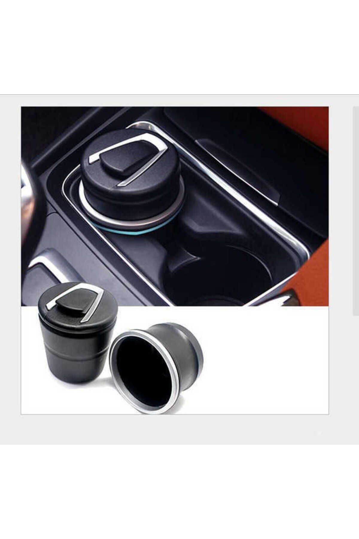 BMW Tip Bardaklıklı Mavi Led Işıklı Spor Oto Araç İçi Küllük