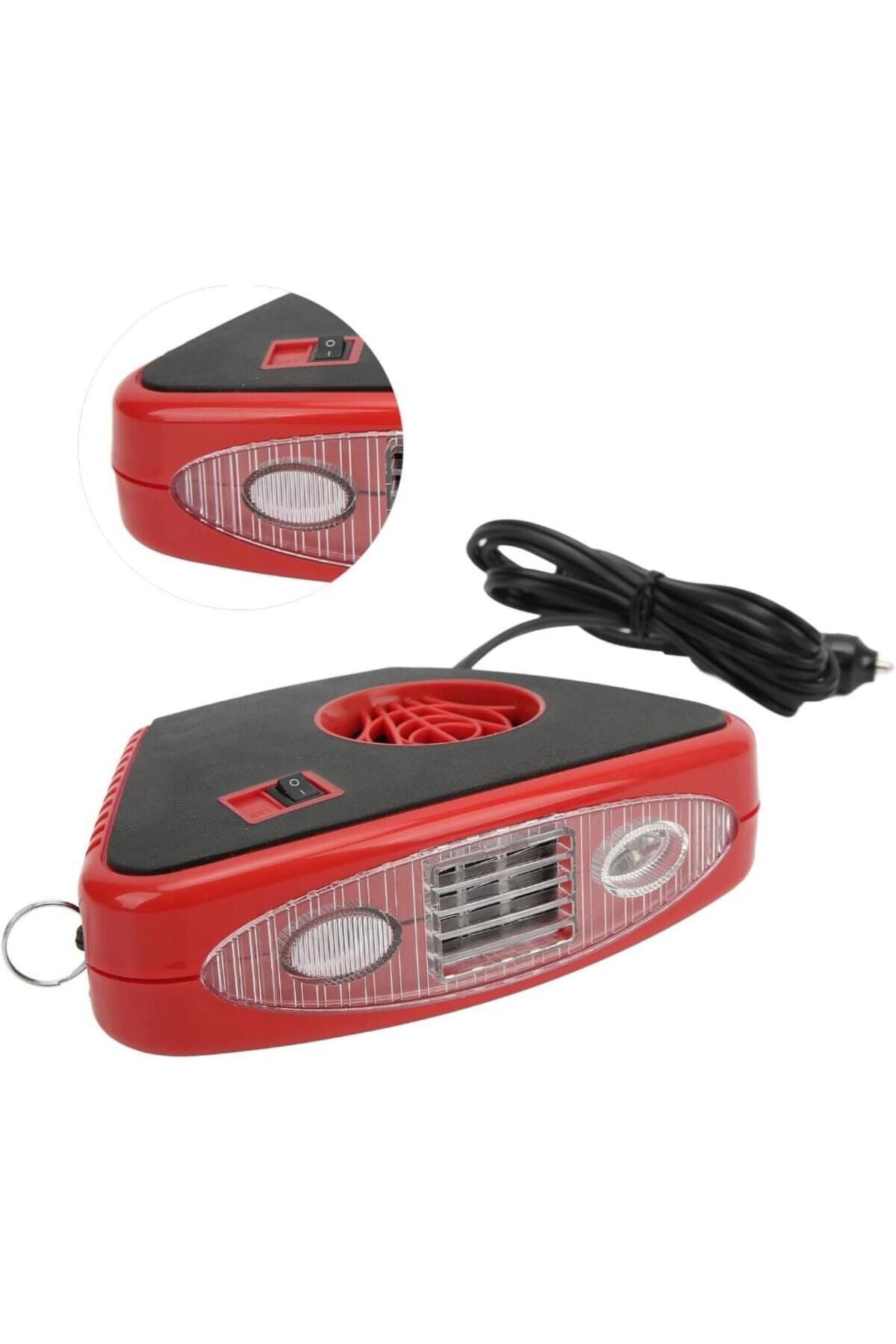 Araç içi Isıtıcı Fan Led Işıklı Cam Buğu Çözücü Oto Isıtıcı 12V