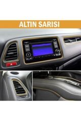 Araç Içi Dekoratif Torpido Ve Kapı Döşeme Fitili Neon Ip 5 Metre Altın Sarısı