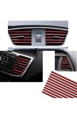 Araç Içi Klima Izgarasına Geçmeli Klima Süsü Havalandırmaya Geçme Çıta Kırmızı