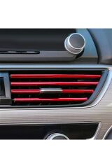 Araç Içi Klima Izgarasına Geçmeli Klima Süsü Havalandırmaya Geçme Çıta Kırmızı