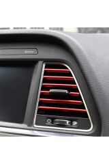 Araç Içi Klima Izgarasına Geçmeli Klima Süsü Havalandırmaya Geçme Çıta Kırmızı