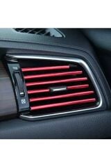 Araç Içi Klima Izgarasına Geçmeli Klima Süsü Havalandırmaya Geçme Çıta Kırmızı