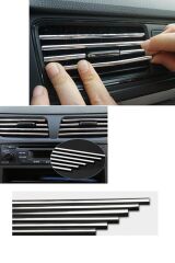 Araç Içi Klima Izgarasına Geçmeli Klima Süsü Havalandırmaya Geçme Renkli Çıta Krom Gümüş