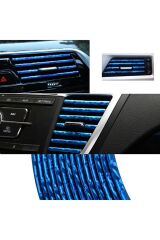 Araç Içi Klima Izgarasına Geçmeli Klima Süsü Havalandırmaya Geçme Renkli Çıta Sedefli Mavi