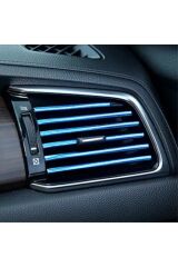Araç Içi Klima Izgarasına Geçmeli Klima Süsü Havalandırmaya Geçme Renkli Çıta Mavi
