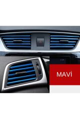 Araç Içi Klima Izgarasına Geçmeli Klima Süsü Havalandırmaya Geçme Renkli Çıta Mavi