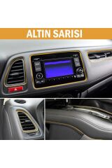 Araç Içi Dekoratif Torpido Ve Kapı Döşeme Fitili Neon Ip 5 Metre Altın Sarısı