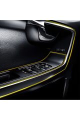 Araç Içi Dekoratif Torpido Ve Kapı Döşeme Fitili Neon Ip 5 Metre Altın Sarısı