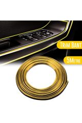 Araç Içi Dekoratif Torpido Ve Kapı Döşeme Fitili Neon Ip 5 Metre Altın Sarısı