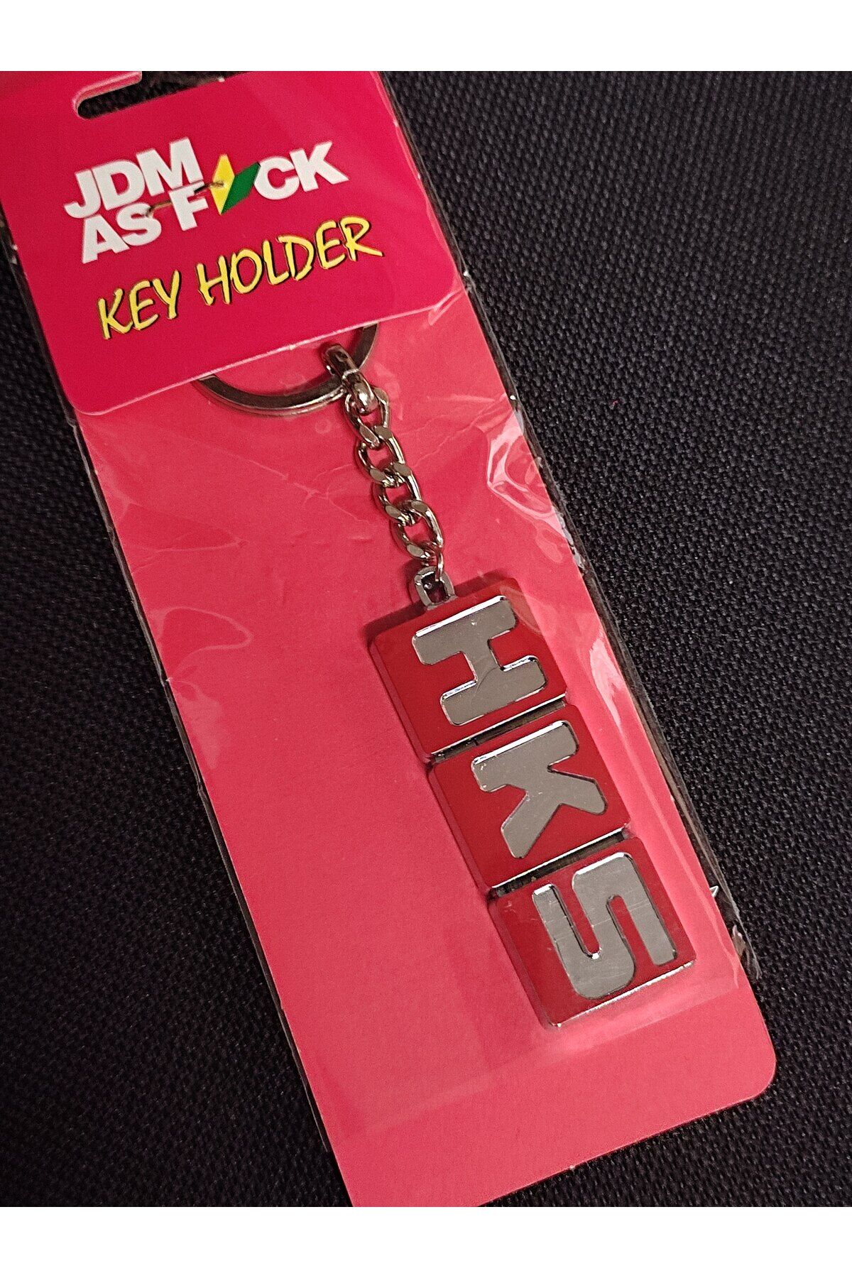 HKS OTO ANAHTARLIK PLASTİK KIRMIZI-KROM (1 ADET )