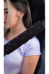 Emniyet Kemeri NAKIŞLI Koltuk Kemer Pedi 2 ADET (YUMUŞAK KUMAŞ) (VOLEUR KUMAŞ)
