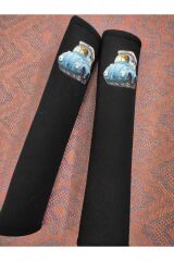 DİJİTAL VOSVOS BASKILI SİYAH Araç Emniyet Koltuk Kemer Kılıfı & Ped 2 ADET (DÜZ YUMUŞAK KUMAŞ)